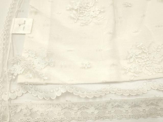 平和屋着物[]お宮参り 女の子 ベビードレス ベビーセレモニー 洋装 レース 花 生成り色 DABC5496ma