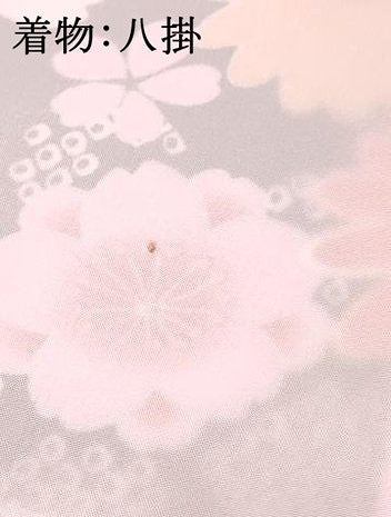 平和屋着物[]七五三　女の子　７歳　祝着　四つ身　襦袢(単衣)セット　雪輪花文　黒地　金彩　洗える着物　DABC5497ma