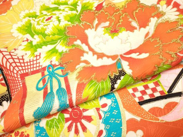 平和屋着物[]お宮参り　女の子　祝着　産着　初着　のしめ　刺繍　御所車花文　金彩　逸品　DABC5505ma