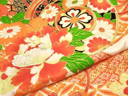 平和屋着物[]お宮参り 女の子 祝着 産着 初着 のしめ 駒刺繍 鼓花文 金彩 逸品 DABC5510ma