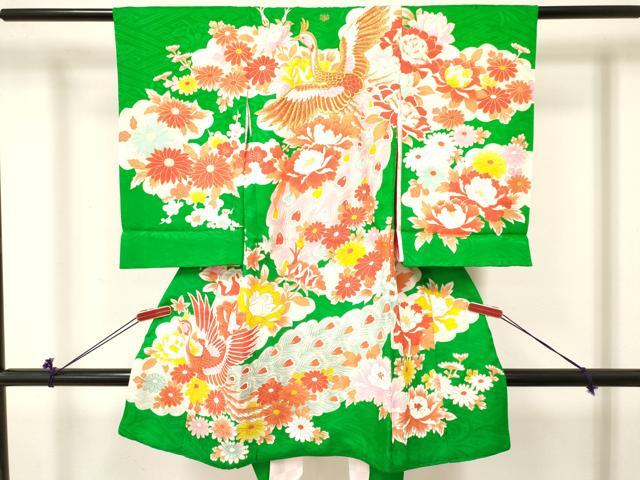 平和屋着物[]お宮参り　女の子　祝着　産着　初着　のしめ　刺繍　鳳凰牡丹花文　金彩　逸品　DABC5513ma