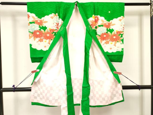 平和屋着物[]お宮参り　女の子　祝着　産着　初着　のしめ　刺繍　鳳凰牡丹花文　金彩　逸品　DABC5513ma