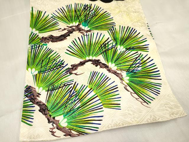 平和屋着物[]お宮参り　男の子　祝着　産着　初着　のしめ　刺繍　鷹　鷲　風景松文　金彩　洗える着物　DABC5517ma