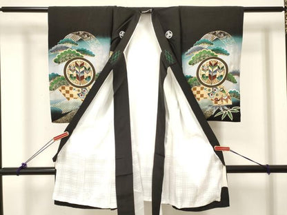 平和屋着物[]お宮参り 男の子 祝着 産着 初着 のしめ 龍 兜 打ち出の小槌 扇面松文 暈し染め 金彩 逸品 DABC5519ma