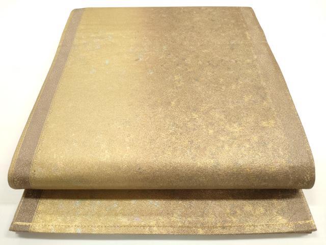 平和屋着物◎六通柄袋帯　霞文　引箔　正絹　逸品　DABC5546xg