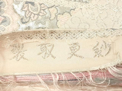 平和屋着物◎六通柄　本袋帯　唐織　裂取更紗　金銀糸　正絹　逸品　DABC5551xg