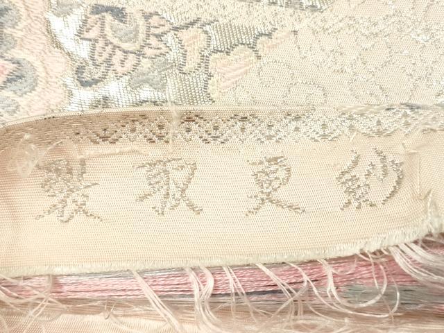 平和屋着物◎六通柄　本袋帯　唐織　裂取更紗　金銀糸　正絹　逸品　DABC5551xg