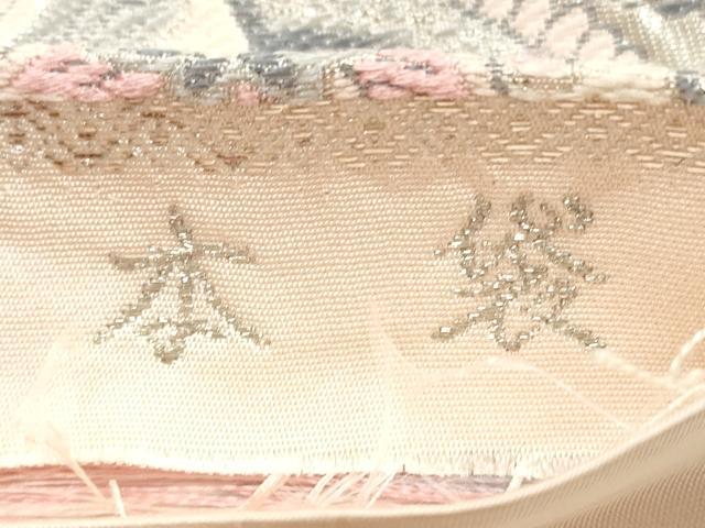 平和屋着物◎六通柄　本袋帯　唐織　裂取更紗　金銀糸　正絹　逸品　DABC5551xg