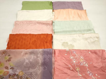 平和屋着物★和装小物　帯揚げ10枚セット　正絹　逸品　DABC5615xg