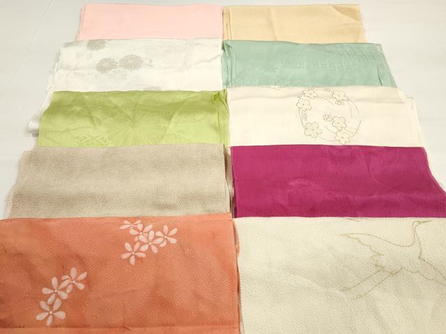 平和屋着物★和装小物　帯揚げ10枚セット　正絹　逸品　DABC5639xg