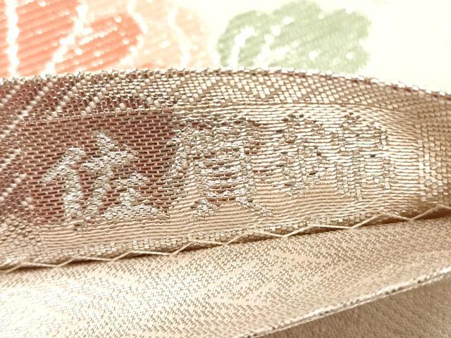 平和屋着物◎佐賀錦 六通柄袋帯 唐織 檜扇能衣紋 金銀糸 正絹 逸品 DABC5676xg