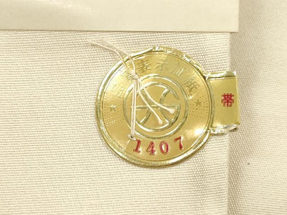 平和屋着物◎西陣 六通柄袋帯 唐織 地紙花文 金糸 正絹 逸品 DABC5696xg