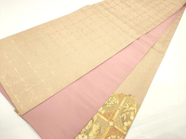 平和屋着物◎太鼓柄袋帯 天井花丸文 金糸 正絹 逸品 DABC5722xg