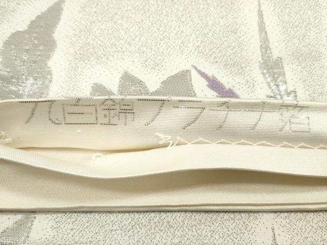 平和屋着物◎六通柄袋帯　唐織　鳳凰更紗花唐草文　九百錦プラチナ箔　正絹　逸品　DABC5725xg