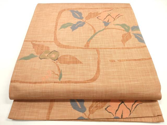 平和屋着物◎六通柄袋帯 草子 正絹 逸品 DABC5750xg