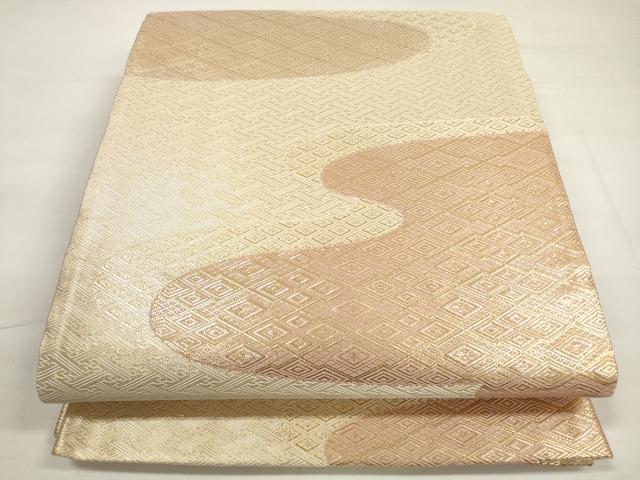 平和屋着物◎佐賀錦　六通柄袋帯　エ霞吉祥文　金糸　正絹　逸品　DABC5827xg
