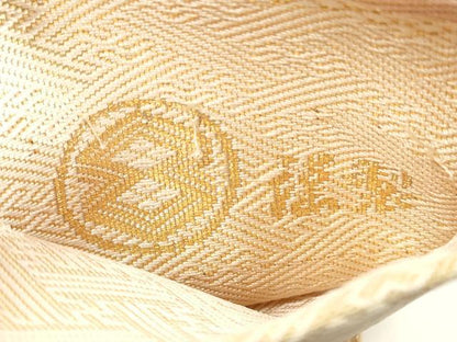 平和屋着物◎佐賀錦　六通柄袋帯　エ霞吉祥文　金糸　正絹　逸品　DABC5827xg