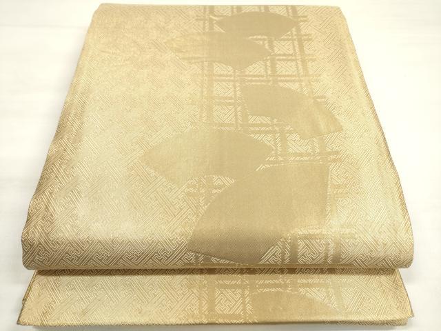 平和屋着物◎両面 六通柄袋帯 流水文 金糸 正絹 逸品 DABC5897xg