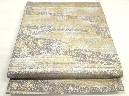 平和屋着物◎西陣 六通柄袋帯 霞文 金銀彩 正絹 逸品 DABC5900xg