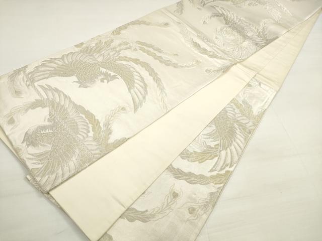 平和屋着物◎六通柄袋帯 鳳凰 金銀糸 正絹 逸品 DABC5909xg