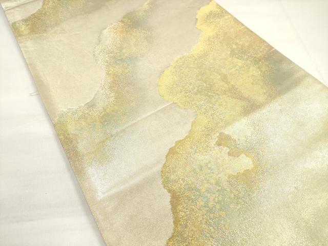 平和屋着物◎六通柄袋帯 道長 金糸 引箔 正絹 逸品 DABC5912xg