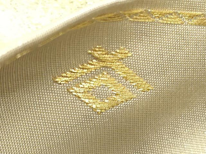 平和屋着物◎六通柄袋帯 道長 金糸 引箔 正絹 逸品 DABC5912xg