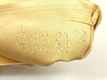 平和屋着物◎六通柄袋帯　唐織　燦金の世界　舞扇　金糸　手織引箔　正絹　逸品　DABC5918xg