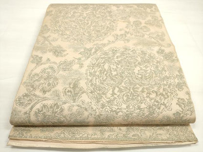 平和屋着物◎六通柄　本袋帯　鳥獣花唐草丸文　金糸　正絹　逸品　DABC5934xg