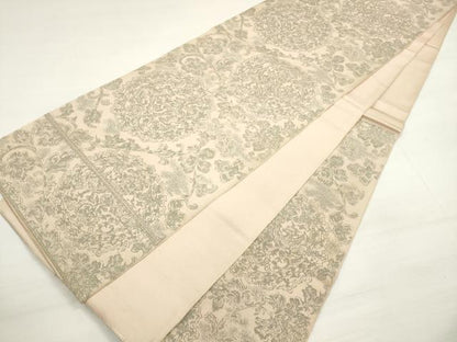 平和屋着物◎六通柄　本袋帯　鳥獣花唐草丸文　金糸　正絹　逸品　DABC5934xg