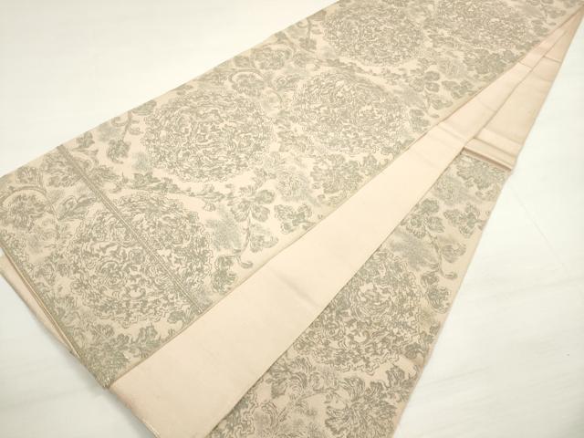 平和屋着物◎六通柄　本袋帯　鳥獣花唐草丸文　金糸　正絹　逸品　DABC5934xg
