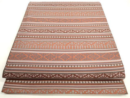 平和屋着物◎六通柄　本袋帯　横段吉祥文　正絹　逸品　DABC5944xg