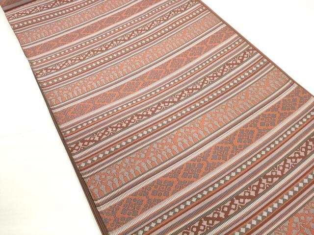 平和屋着物◎六通柄　本袋帯　横段吉祥文　正絹　逸品　DABC5944xg