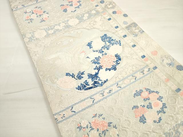 平和屋着物◎六通柄袋帯 唐織 献華鳳凰文 金銀糸 正絹 逸品 DABC5959xg