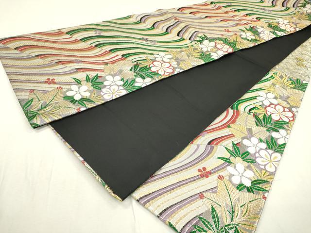 平和屋着物▼六通柄袋帯　唐織　花松葉文　金銀糸　正絹　逸品　DABC6134fe