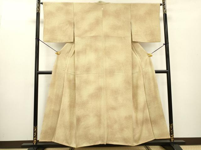 平和屋着物▼上質な小紋 霞文 暈し染 正絹 逸品 DABC6203fe