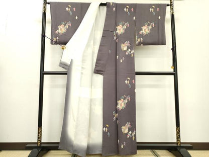 平和屋着物▼訪問着 人物文 金彩 鬼しぼ縮緬 正絹 逸品 DABC6209fe