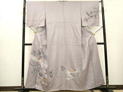 平和屋着物▼訪問着 刺繍 手描き 渡り舟 暈し染 金銀彩 正絹 逸品 DABC6216fe