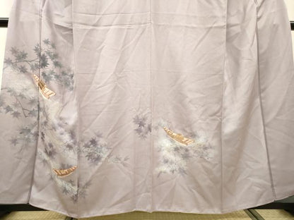平和屋着物▼訪問着 刺繍 手描き 渡り舟 暈し染 金銀彩 正絹 逸品 DABC6216fe