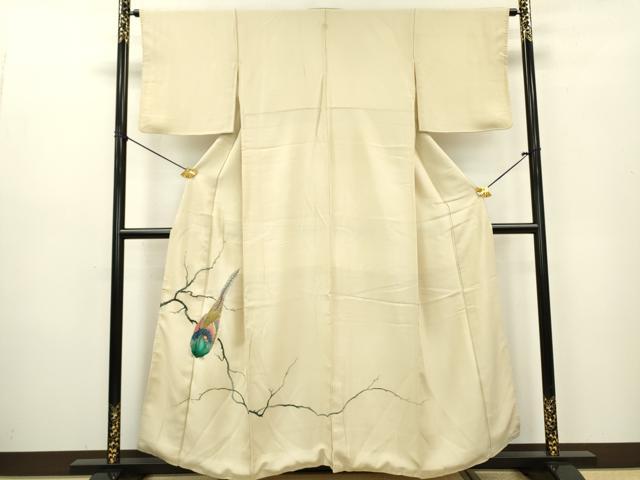 平和屋着物▼豪華色留袖 刺繍 キジ 金糸 正絹 逸品 DABC6300fe
