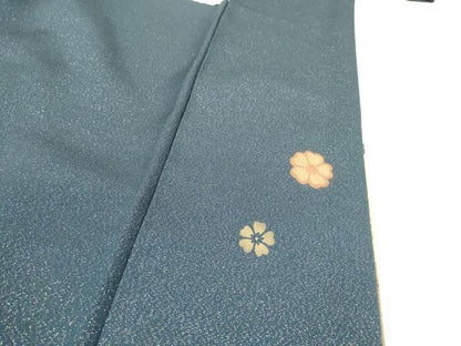 平和屋着物▼訪問着 駒刺繍 花松文 暈し染 金彩 金通し地 正絹 逸品 DABC6308fe