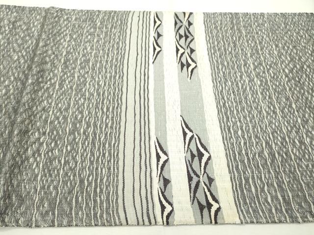 平和屋着物▽太鼓柄袋帯 スリーシーズン 春夏秋 櫛織 抽象文様 正絹 逸品 DABC6413fe