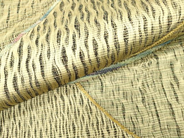 平和屋着物▽両面 全通柄袋帯 スリーシーズン 春夏秋 櫛織 霞文 正絹 逸品 DABC6416fe