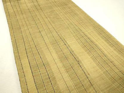 平和屋着物▽両面 全通柄袋帯 スリーシーズン 春夏秋 櫛織 霞文 正絹 逸品 DABC6416fe