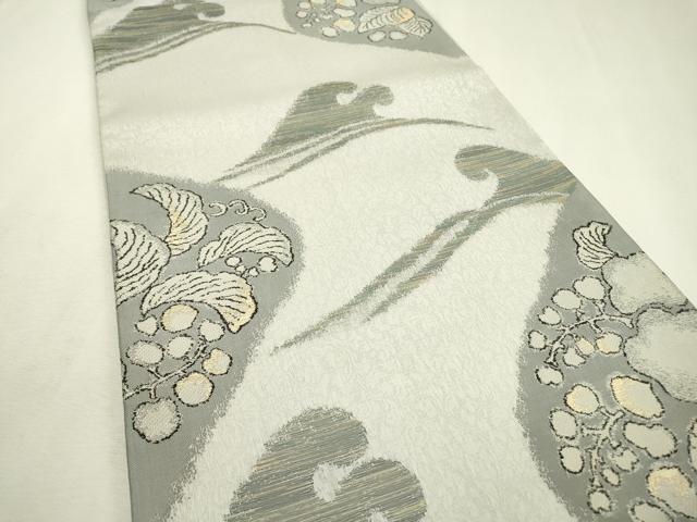 平和屋着物▽六通柄袋帯 スリーシーズン 春夏秋 霞花文 正絹 逸品 DABC6417fe