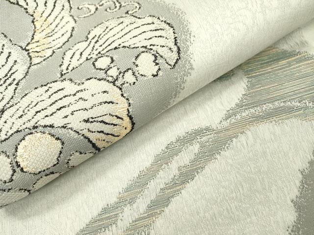 平和屋着物▽六通柄袋帯 スリーシーズン 春夏秋 霞花文 正絹 逸品 DABC6417fe