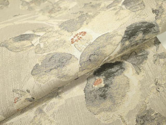 平和屋着物▽西陣 岡文織物 六通柄袋帯 スリーシーズン 春夏秋 枝花 正絹 逸品 DABC6419fe