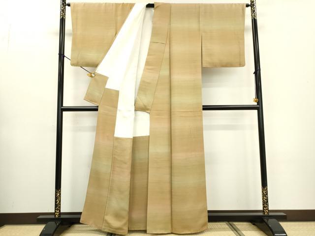 平和屋着物▼上質な小紋　霞文　暈し染　正絹　逸品　DABC6438fe