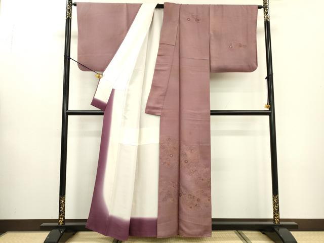 平和屋着物▼訪問着　総刺繍　道長花唐草文　正絹　逸品　DABC6442fe