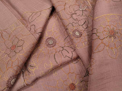 平和屋着物▼訪問着　総刺繍　道長花唐草文　正絹　逸品　DABC6442fe