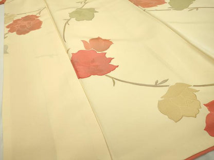 平和屋着物▼上質な小紋　地紋起こし　枝花　正絹　逸品　DABC6454fe